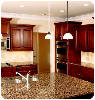 Kitchen Granite and Cabinets